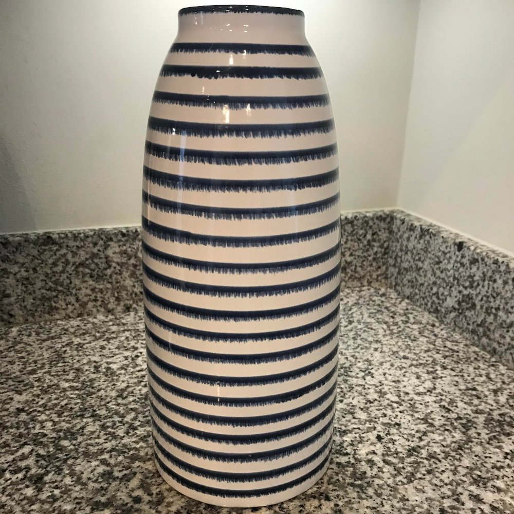 Target Blue and White Striped Vase 12.5"
